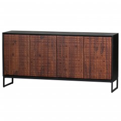 SIDEBOARD SHEESAME WOOD BROWN 4 DOORS 